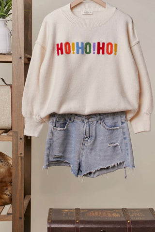 Oversize Christmas Sweater with Lettering Mello. MT40403