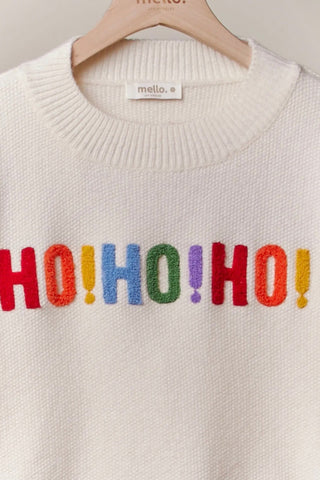 Oversize Christmas Sweater with Lettering Mello. MT40403