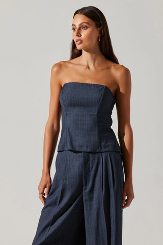 ASTR Kalani Pinstripe Tube Top