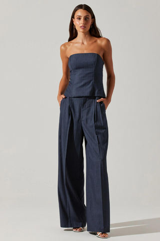 ASTR Kalani Pinstripe Tube Top