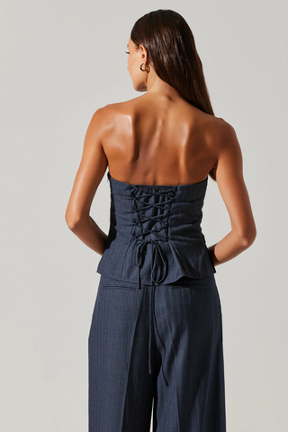 ASTR Kalani Pinstripe Tube Top
