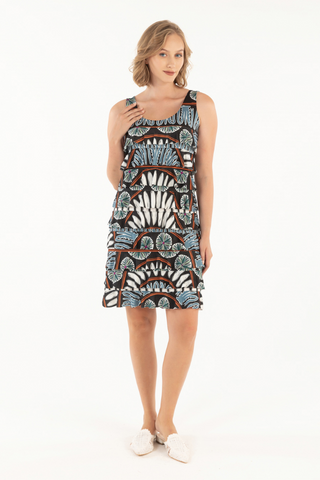 Sleeveless Cha Cha Dress - Tribal