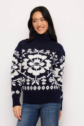 Jacquard Turtleneck Sweater Karen Kane 3L89563
