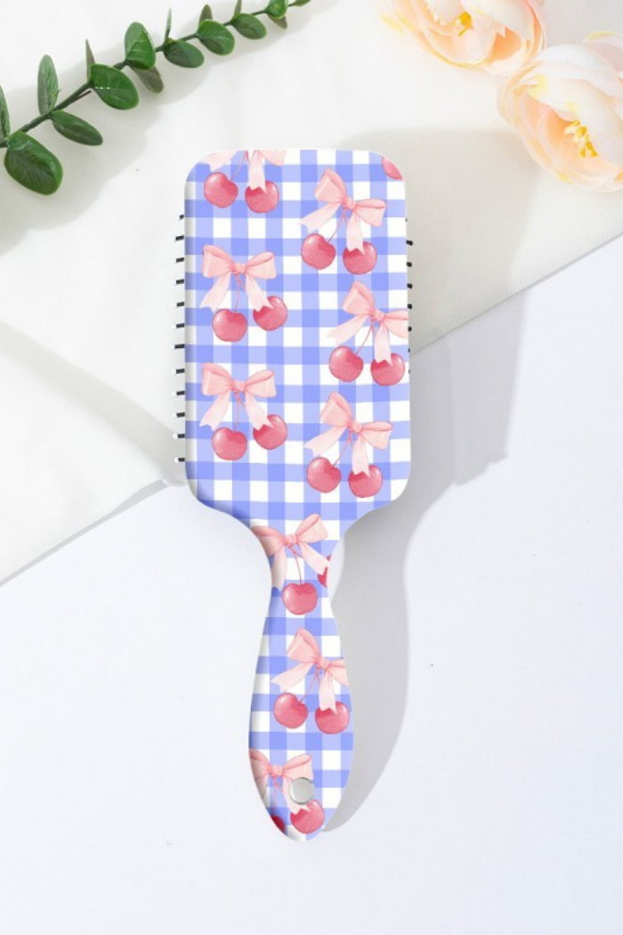 Josslyn Blue Cherry Detangle Paddle Hair Brush