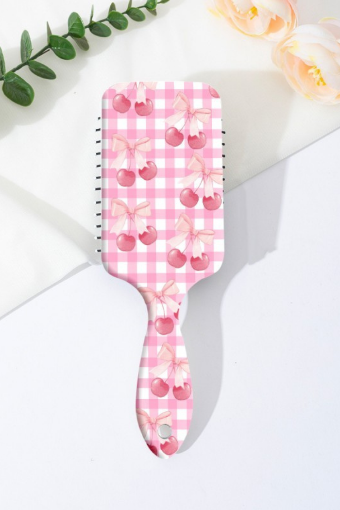 Josslyn Pink Cherry Detangle Paddle Hair Brush
