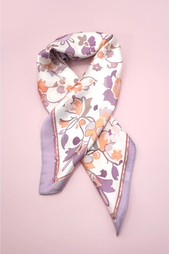 Josslyn Traditional Print Silky Feel Bandana Scarf