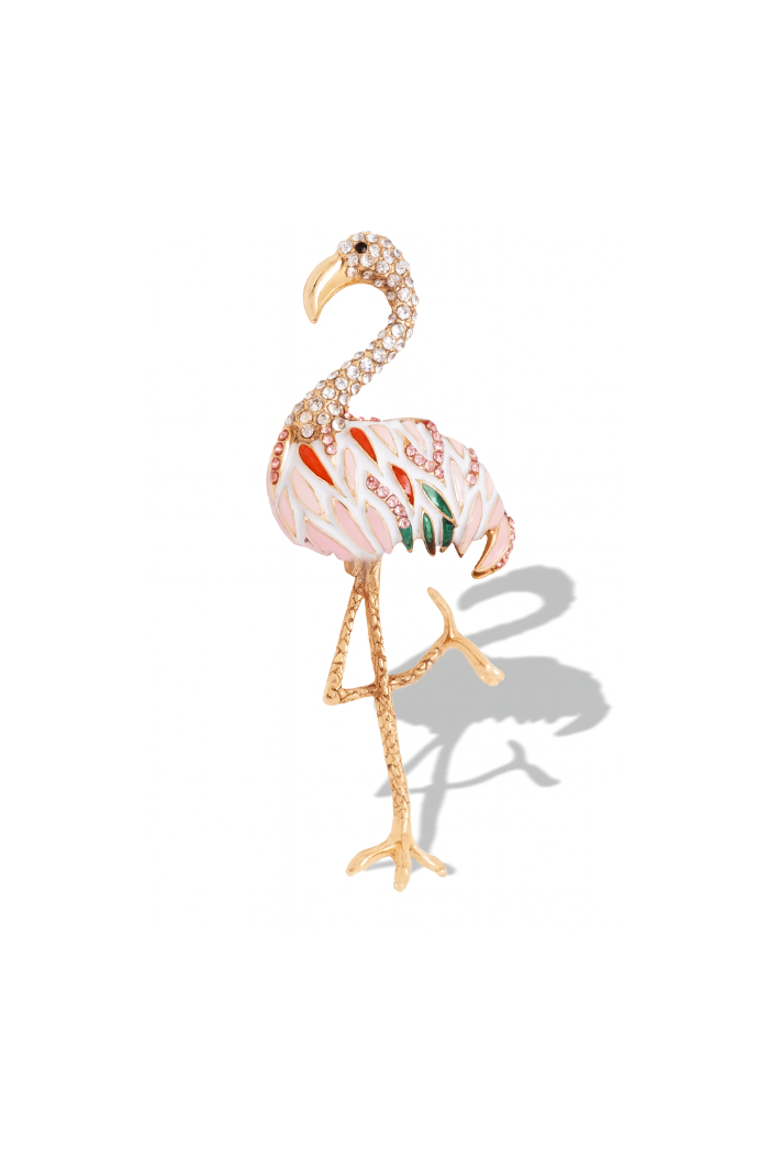 Josslyn Vintage Brooches Pins - Flamingo