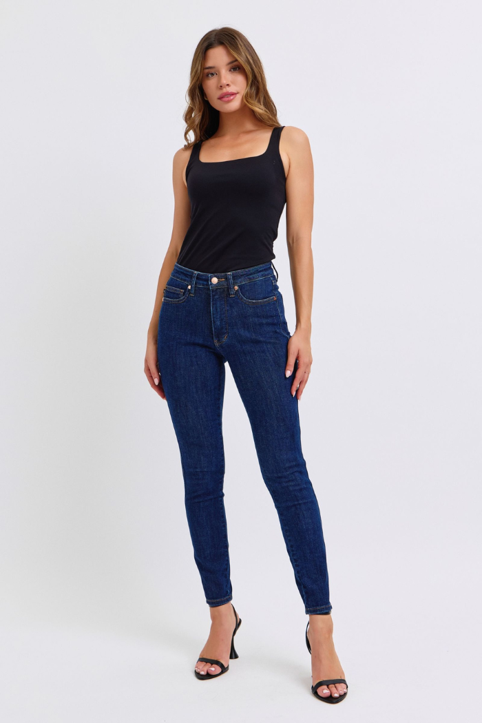 Judy Blue Mid Rise Tummy Control Classic Skinny Jeans 88894REG