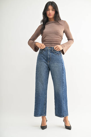 Just Black Barrel Jean Twist - Dark Denim BP471N