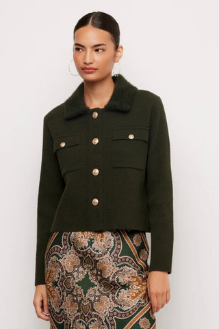 Karen Kane Collared Sweater Jacket 3L89363