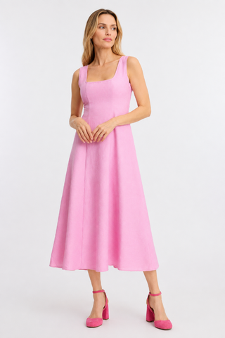Leo & Ugo KER063 Nina Open Back Midi Dress 
