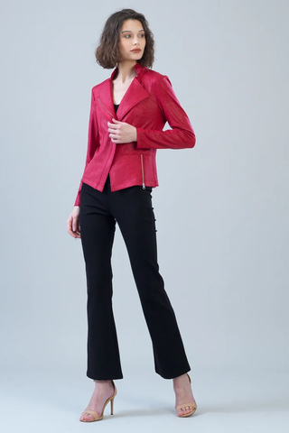 Liquid Leather Signature Jacket - Red Clara Sunwoo JK161