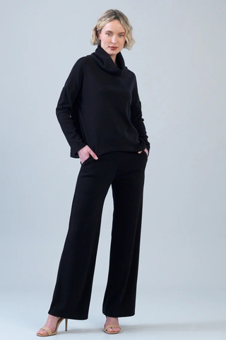 Lounge Knit - Tipped Hem Sweater - Black Clara Sunwoo T92NW
