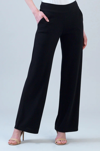 Lounge Knit - Wide Leg Pocket Pant - Black Clara Sunwoo P21W1