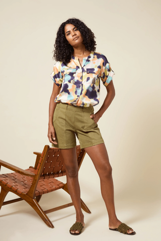 Lyssé Amira Denim Short - Antique Wash Green