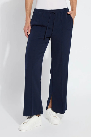 Lyssé Genevieve Drawstring Trouser (28" Inseam) - True Navy 10-3507-M4