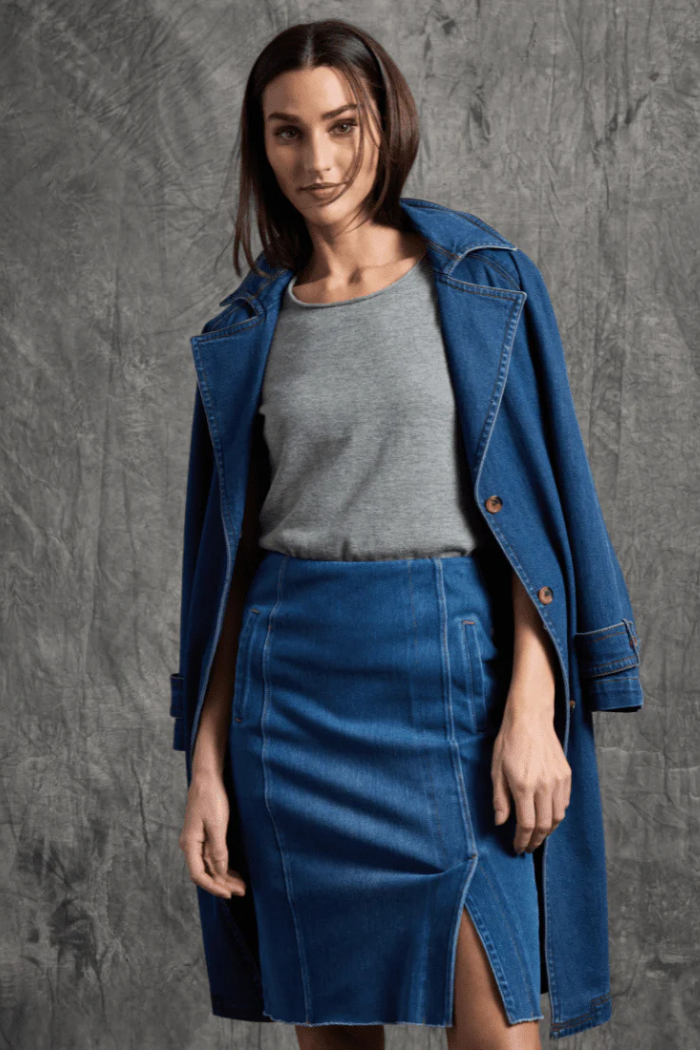 Lyssé Paris Tencel Denim Trench