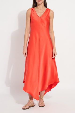 red handkerchief dress Floating Free Layered Handkerchief Maxi Dress Cream / S