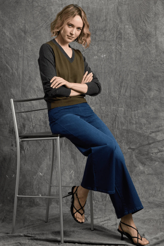 Lyssé Sylvie Wide Leg Premium Denim Indigo Black