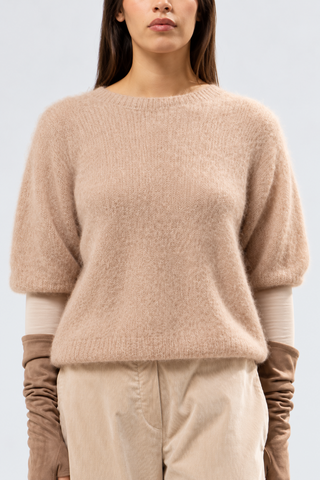 Maglia Boxy Mohair Crew Neck Sweater L'Una 41105