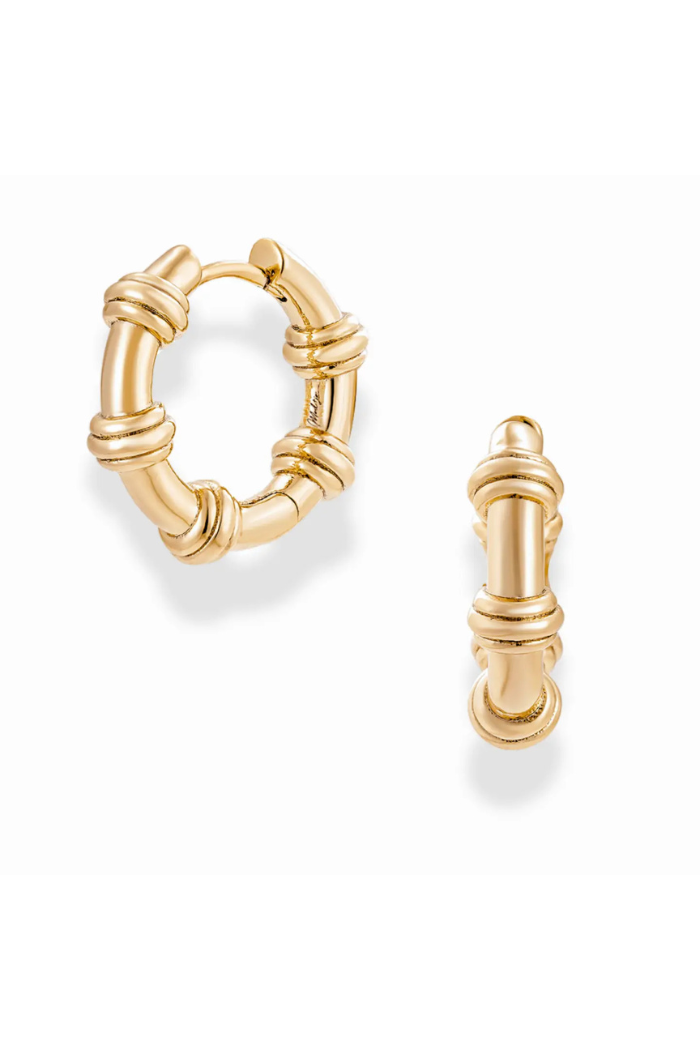 Mod + Jo Sable Notched Hoops - Gold