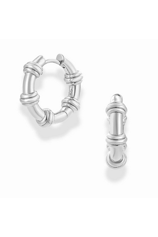 Mod + Jo Sable Notched Hoops - Silver