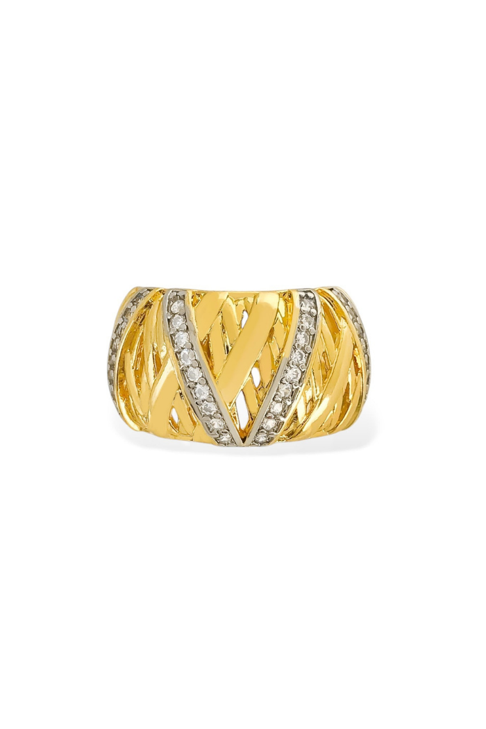 OMGBlings LRN388 - Two Tone Ring