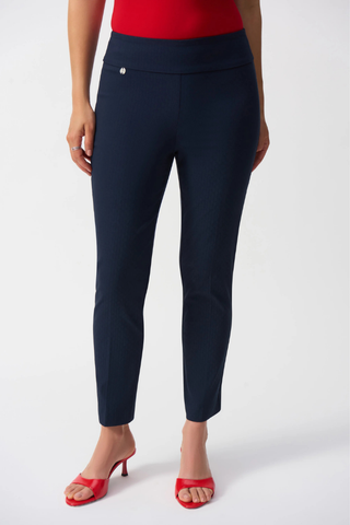 Ribkoff 251256 Textured Jacquard Crop Pull-On Pants