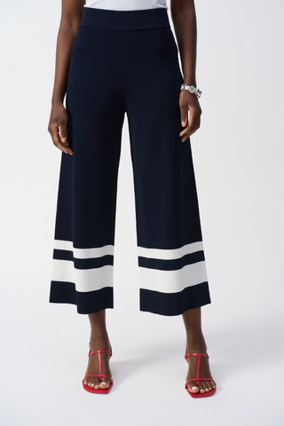Ribkoff 251945 Placement Stripe Sweater Knit Culotte