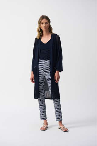 Ribkoff Jacquard Geometric Print Slim Fit Pants 251099