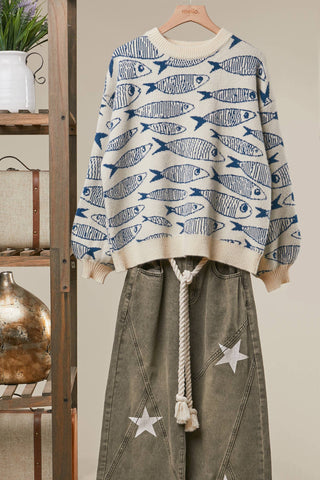 Sardine Story Knit Sweater Mello. MT51253