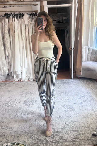Scandal Italy Naomi Linen Pants - Navy