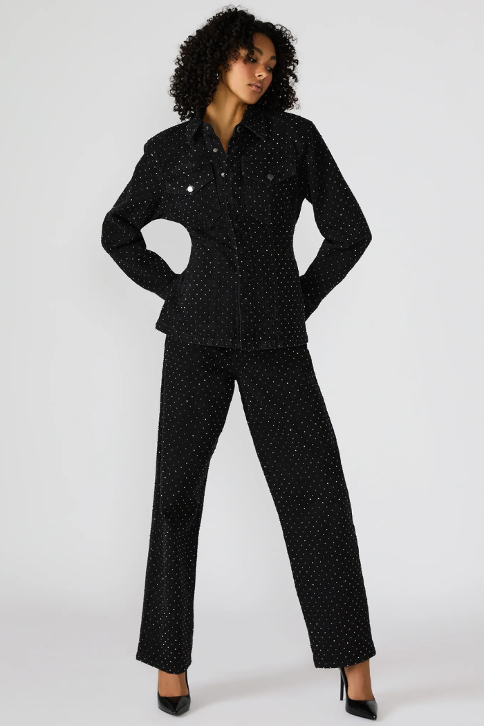 Steve Madden Avaline Crystal Jean - Black BP403668