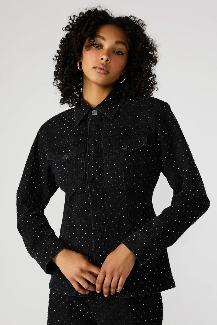 Steve Madden Parc Crystal Jacket - Black BP402011