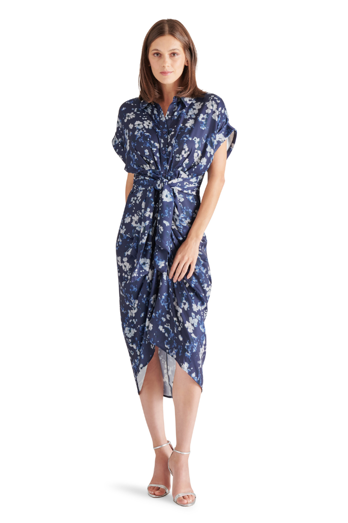 Tori Dress in Indigo | Steve Madden | Floral Midi Dress The Dressing Room Tori Dress in Indigo | Steve Madden | Floral Midi Dress The Dressing Room