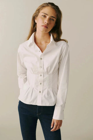 The Lonestar Peplum Shirt Warp + Weft 59630 Optic