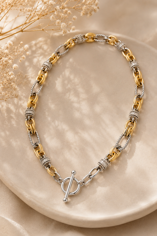 Two Tone Link Necklace