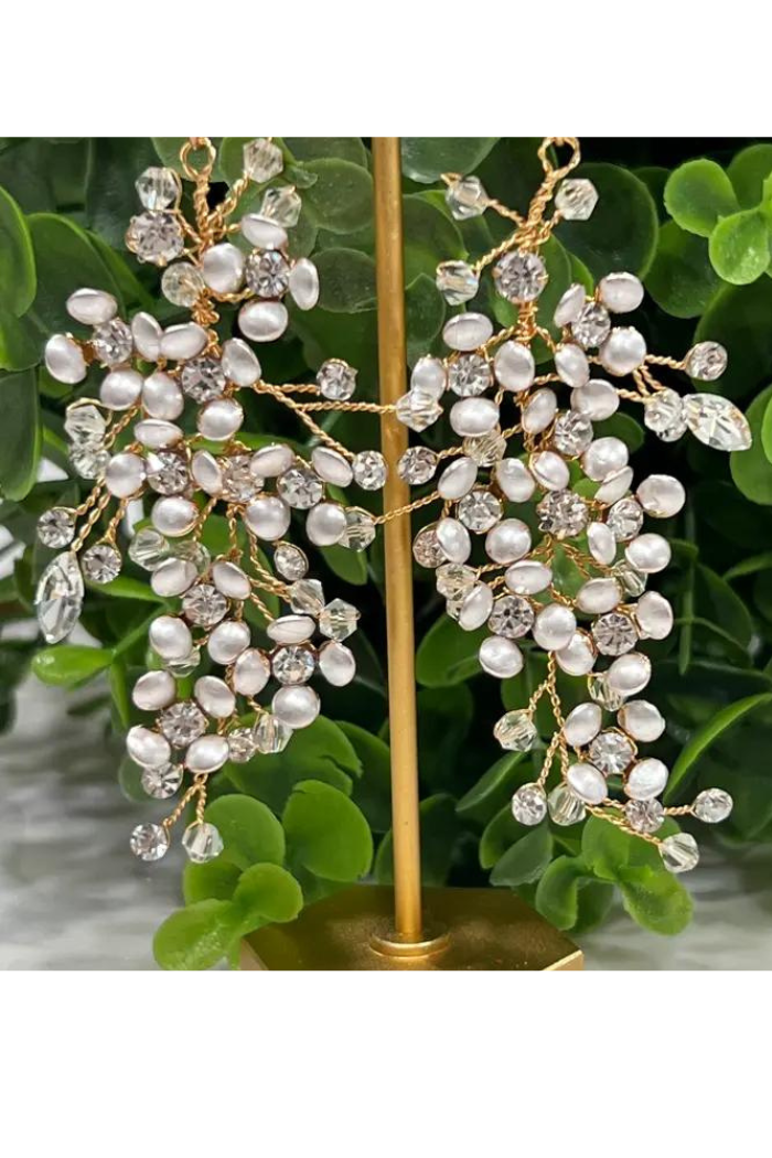 Flowering Crystal Branch Earrings