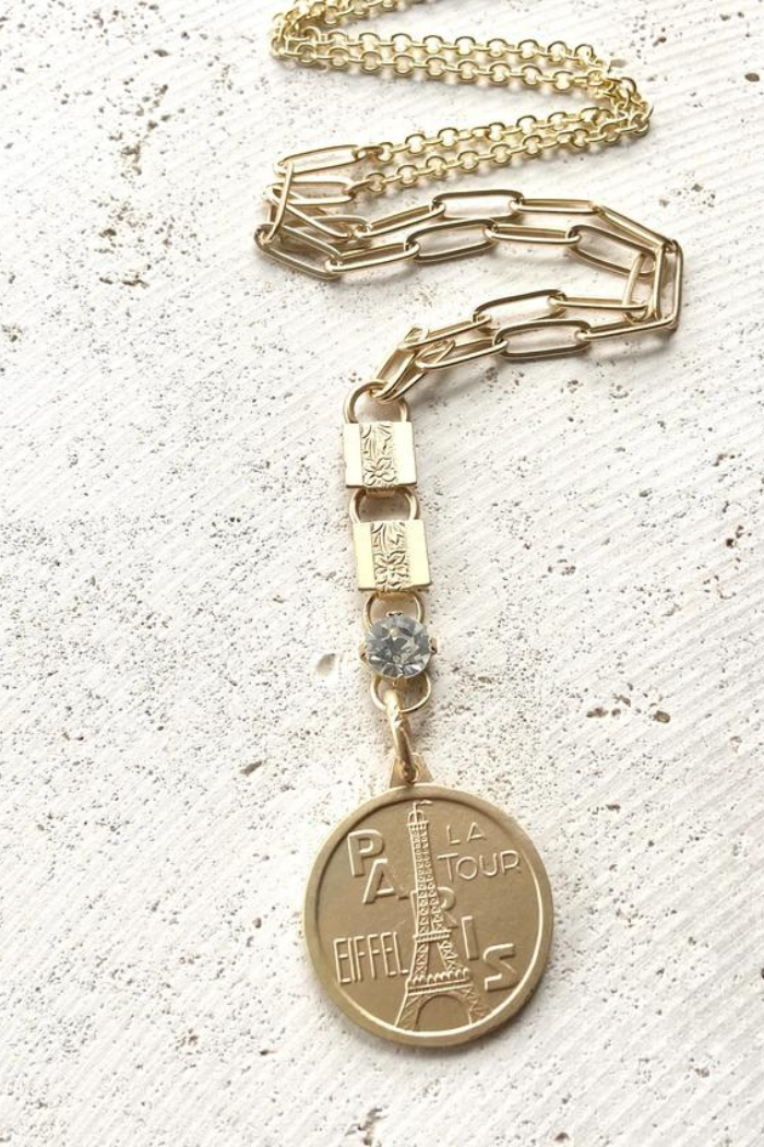 French Eiffel Tower Necklace