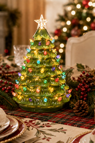 Christmas Tree Lighted Decorative Figurine