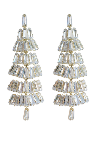 Baguette Crystal Tree Earrings