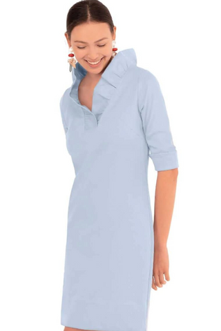 Gretchen Scott/ Periwinkle Ruffled Neck Dress