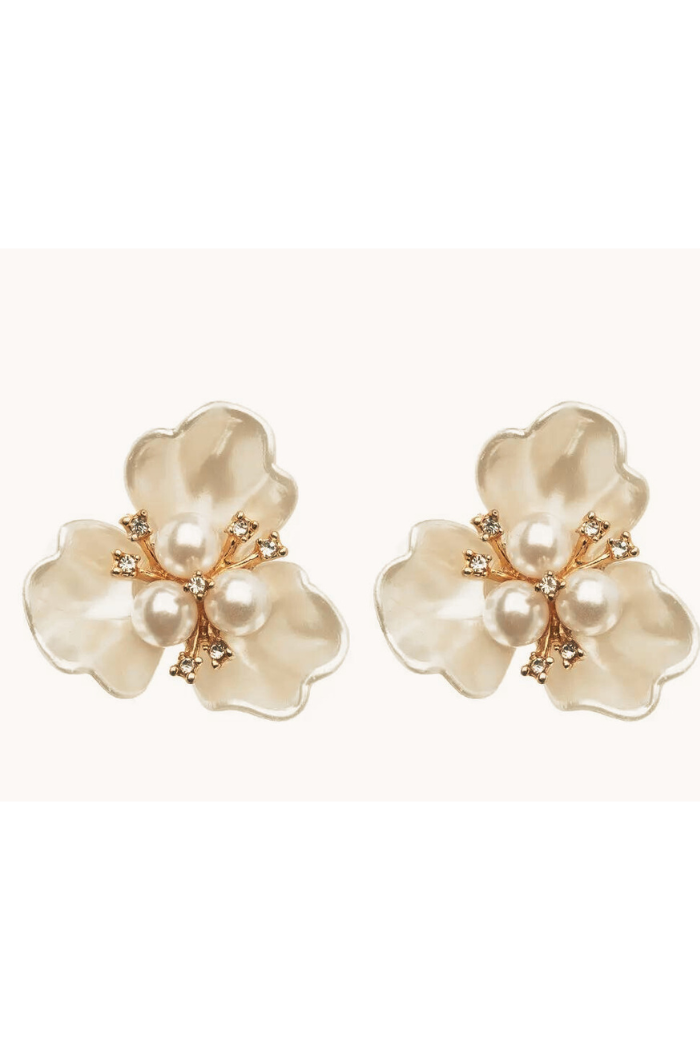 Ivory Gardenia Earrings
