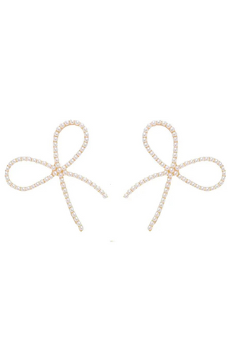 Statement Pearl Bow Earrings