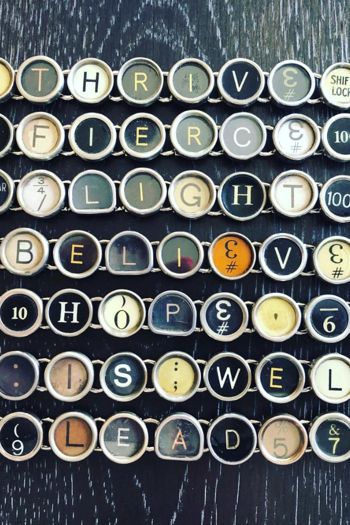 CT Typewriter Key Bracelet
