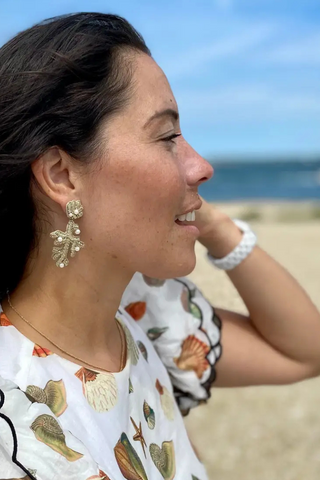 Capri Coral Earrings