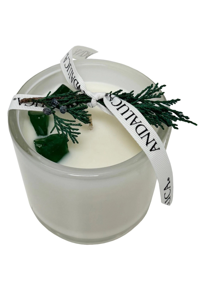 Evergreen & Pine Stone Candle