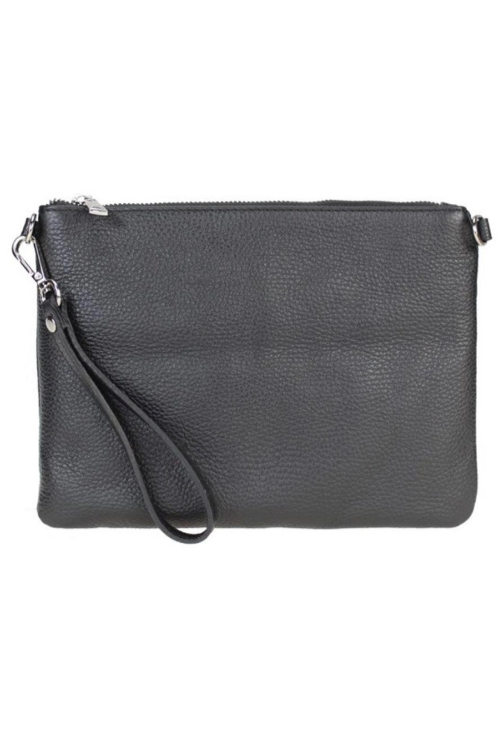 Leather Metallic Pouch