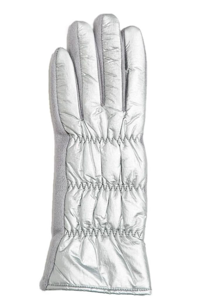 Silver Glamour Texting Gloves