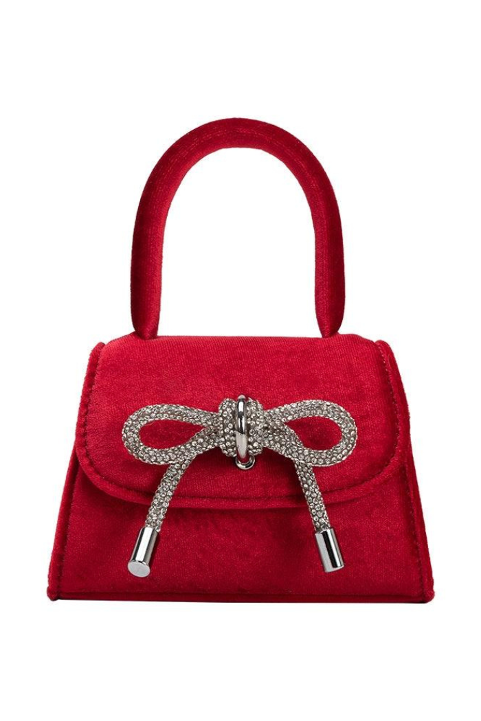Mini Red Velvet Evening Bag